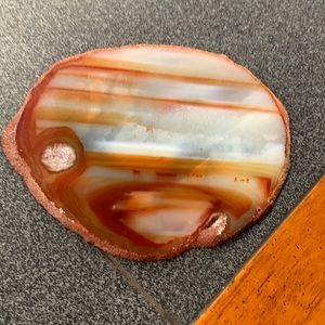 Rough cut carnelian flat stone